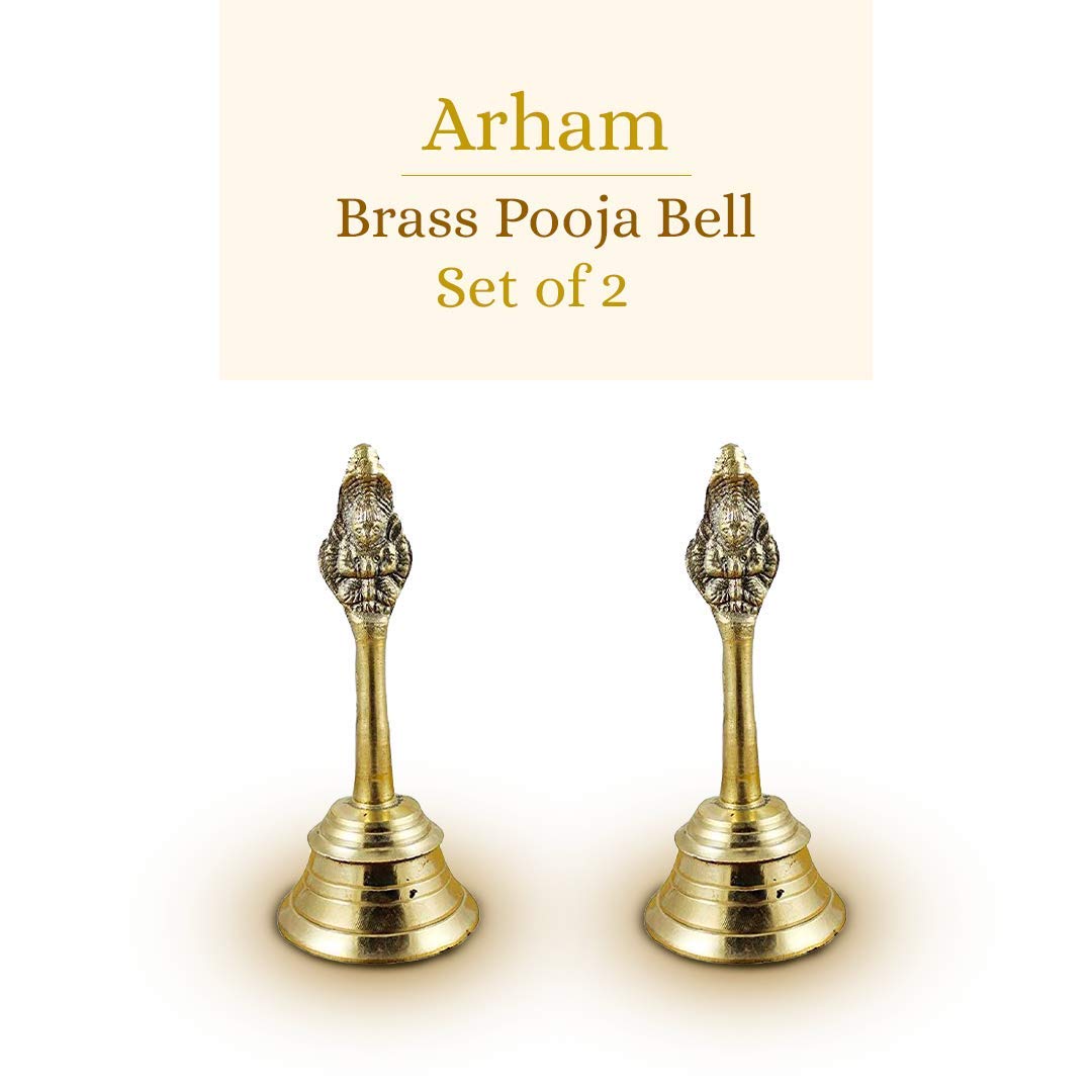 Arham Brass Pooja Bell (Set of 2)
